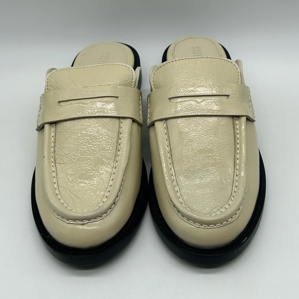 Steve Madden Mulberry Bone Leather Mule Loafers Size 9 | New in Box